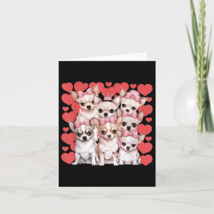Chihuahua Heart Valentines Day Couple Card