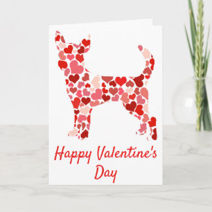 Chihuahua Hearts Valentine's Day Holiday Card