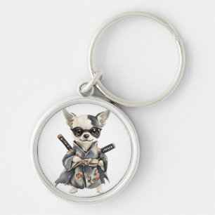 Chihuahua Heroes – Watercolor Dog HAND DRAWING Keychain