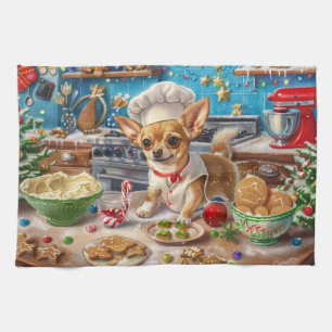 Chihuahua Holiday Baking: Festive Christmas Kitchen Towel