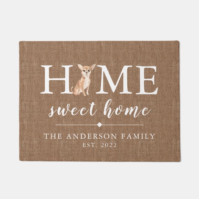 Chihuahua Home Sweet Home Doormat (Front)