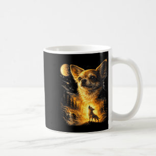 Chihuahua howling the moon funny chihuahua meme do coffee mug