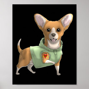 Chihuahua I Love Mom Tattoo Dog Shirt Funny Mother Poster