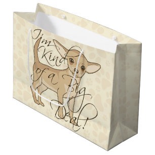 Chihuahua I'm Kind of a Big Deal Large Gift Bag