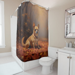 Chihuahua in Autumn Leaves Fall Inspire 