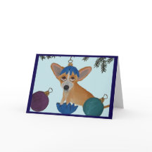 Chihuahua in broken Christmas ornament
