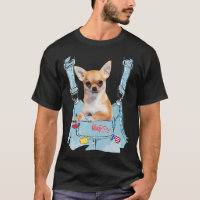 Chihuahua in Pocket 2 Strap Front Overalls For Men