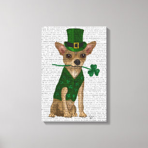 Chihuahua Leprechaun Canvas Print