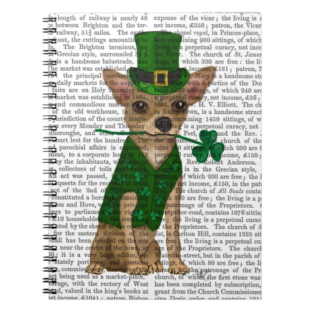 Chihuahua Leprechaun Notebook (Front)