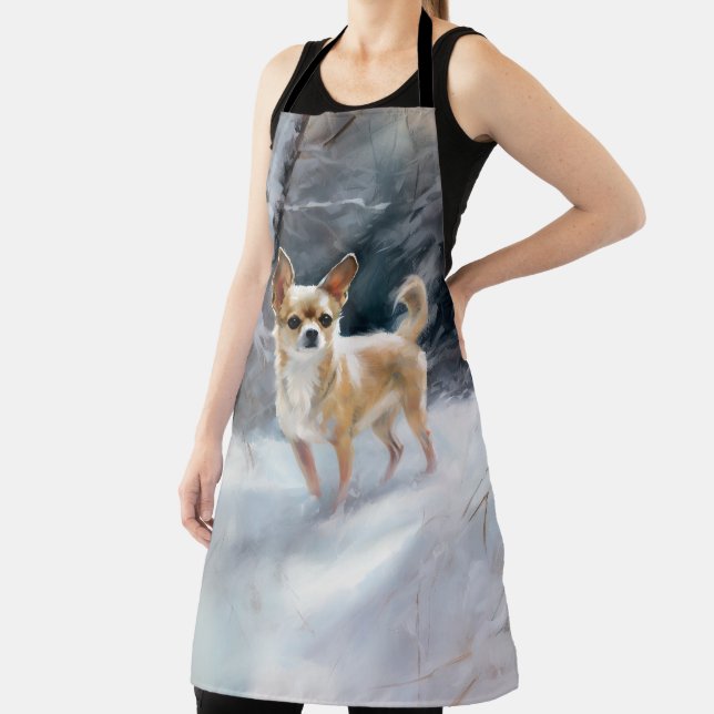 Chihuahua  Let It Snow Christmas Apron (Insitu)
