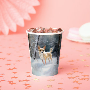 Chihuahua Let It Snow Christmas Paper Cups