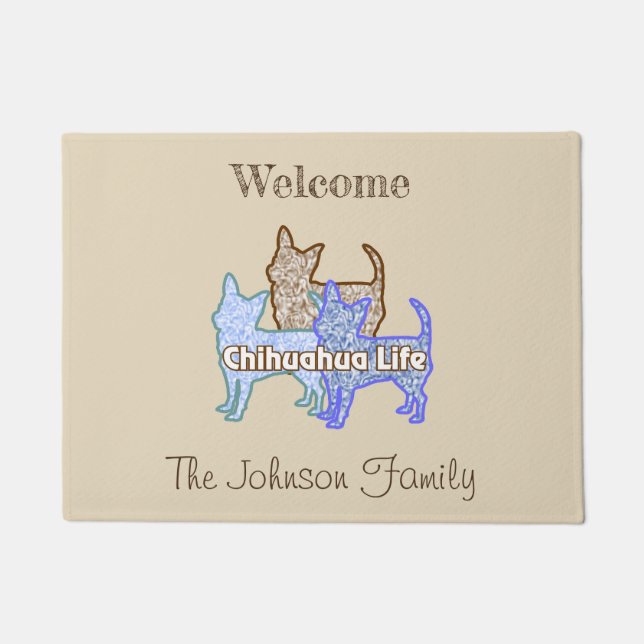 Chihuahua Life Door Mat (Front)