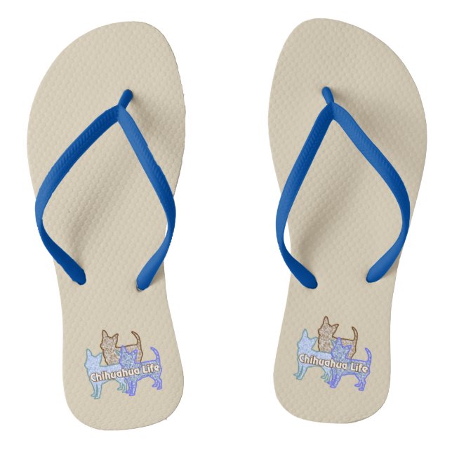 Chihuahua Life Flip Flops (Footbed)