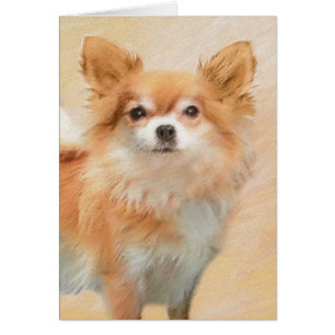 Chihuahua Long-Haired Dog Painting Original Art