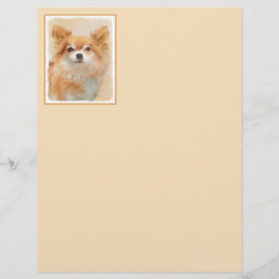 Chihuahua Long-Haired Dog Painting Original Art