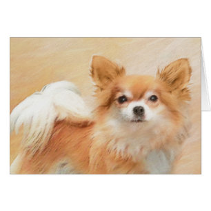 Chihuahua Long-Haired Dog Painting Original Art