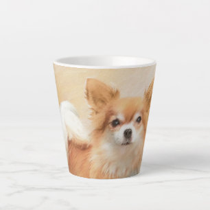 Chihuahua Long-Haired Dog Painting Original Art Latte Mug