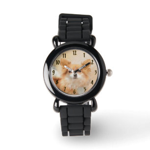 Chihuahua Long-Haired Dog Painting Original Art Watch