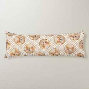 Chihuahua Long-Haired Painting Original Dog Art Body Pillow