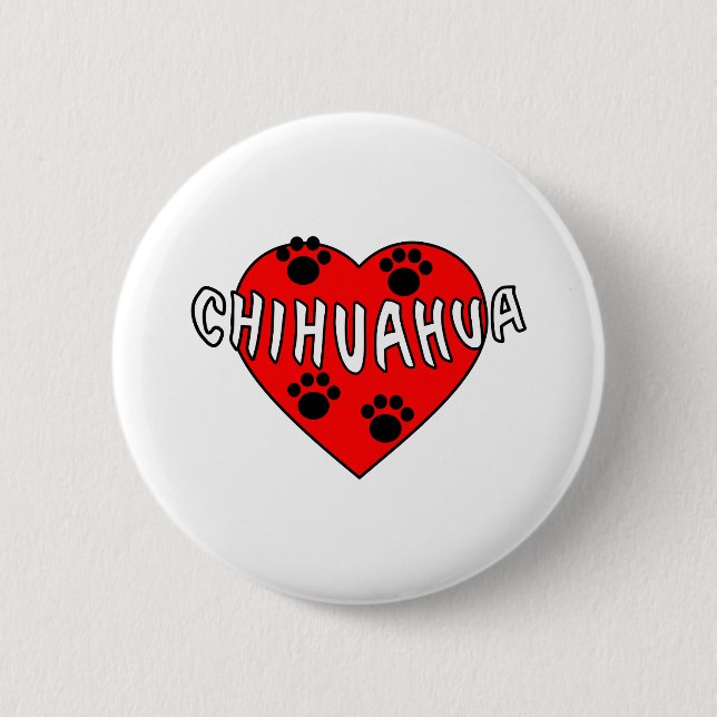 Chihuahua Love 2 Inch Round Button (Front)