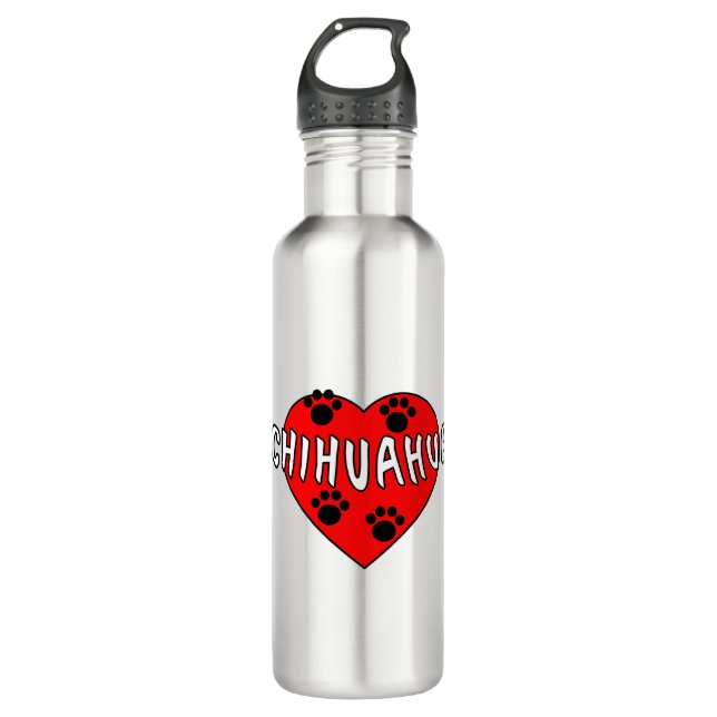Chihuahua Love 710 Ml Water Bottle (Front)