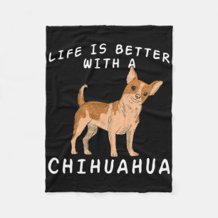 Chihuahua Love - Chiuaua Dog Mom Lovers Saying Chi Fleece Blanket