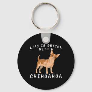 Chihuahua Love - Chiuaua Dog Mom Lovers Saying Chi Keychain
