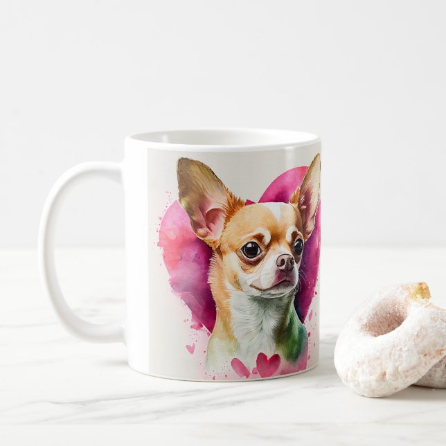 Chihuahua Love Graphic Coffee Mug (With Donut)