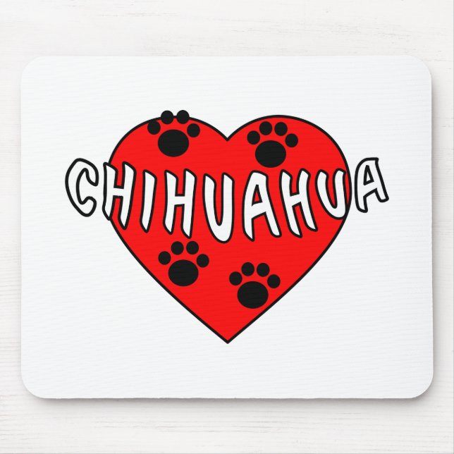 Chihuahua Love Mouse Pad (Front)