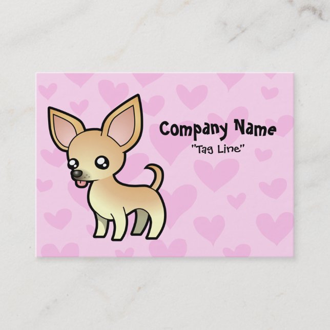 Chihuahua Love (smooth coat) Business Card (Front)