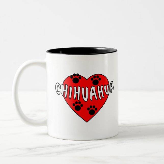 Chihuahua Love Two-Tone Coffee Mug (Left)