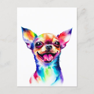 Chihuahua Lover | Colourful Chihuahua Dog art Postcard