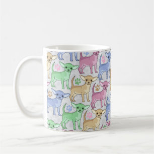 Chihuahua Lover Colourful Pattern Coffee Mug