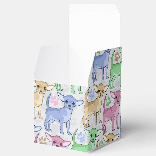 Chihuahua Lover Colourful Pattern Favor Box (Opened)