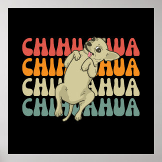 Chihuahua Lover Gift, Retro Cute Chihuahua Poster