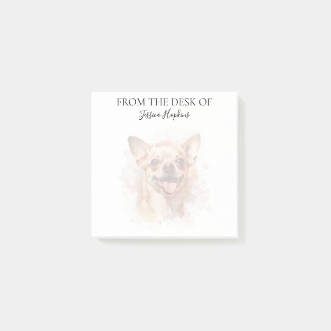 Chihuahua Lover Monogrammed Dog Post-it Notes (Front)