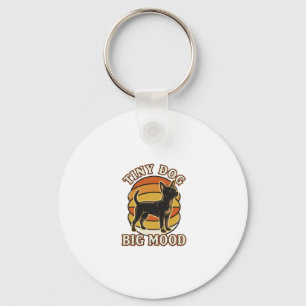 Chihuahua Lover Shirt Retro Engraved Dog Humour De Keychain