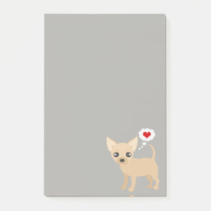 Chihuahua Loves You Red Heart Post-it Notes