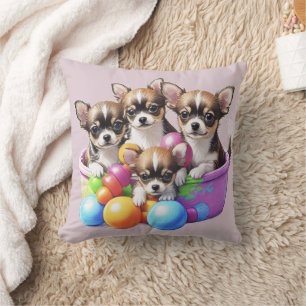 Chihuahua lustige Welpen Throw Pillow