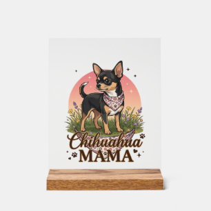 Chihuahua Mama Chien Bandana Floral Rose_1