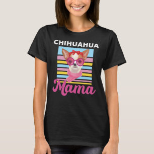Chihuahua Mama Dog Owner Vintage 90 Look Headknot T-Shirt