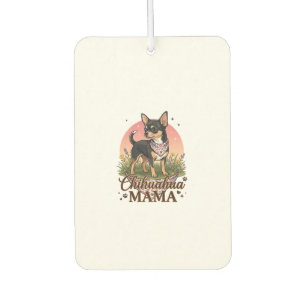Chihuahua Mama Dog Pink Floral Bandana_1 Air Freshener