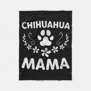 Chihuahua Mama Fleece Blanket