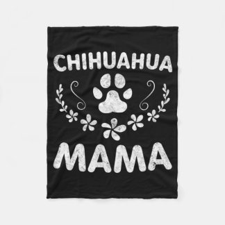 Chihuahua Mama Fleece Blanket