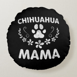 Chihuahua Mama Round Pillow