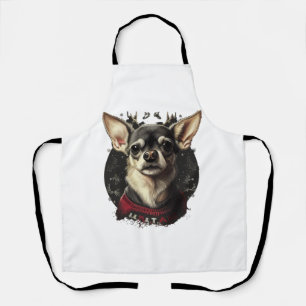 Chihuahua Merry Christmas X-Mas Tree Cute Apron