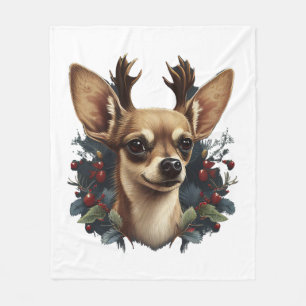Chihuahua  Merry Christmas  X-Mas Tree  Cute  Fleece Blanket