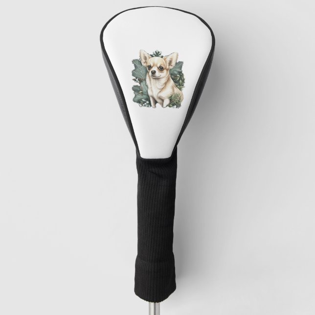 Chihuahua  Merry Christmas  X-Mas Tree  Cute       Golf Head Cover (Front)