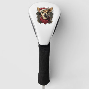 Chihuahua  Merry Christmas  X-Mas Tree  Cute       Golf Head Cover
