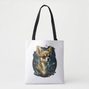 Chihuahua  Merry Christmas  X-Mas Tree  Cute    Tote Bag